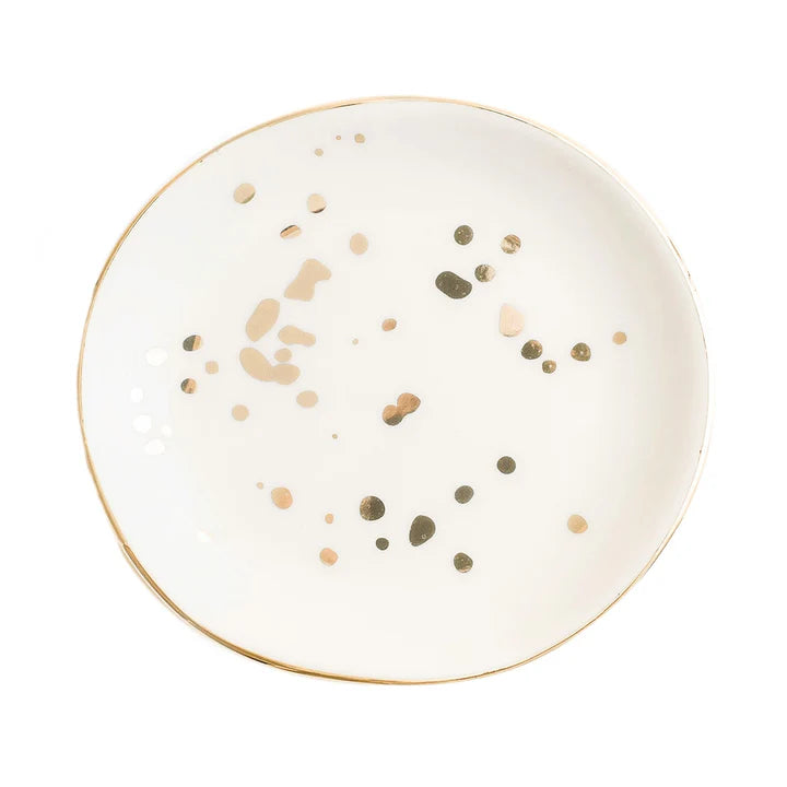 Neutronaut “Stardust Glow” Ceramic Jewelry Dish – Gold Fleck Edition