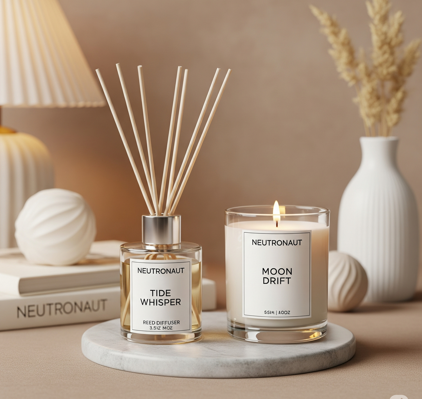 Neutronaut “Tide Whisper” Reed Diffuser – Salt & Citrus Calm (3.5oz)