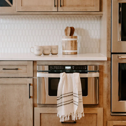 Neutronaut “Sol Stripe” Turkish Cotton Towel – Natural & Black