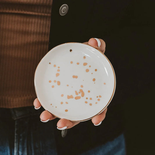 Neutronaut “Stardust Glow” Ceramic Jewelry Dish – Gold Fleck Edition