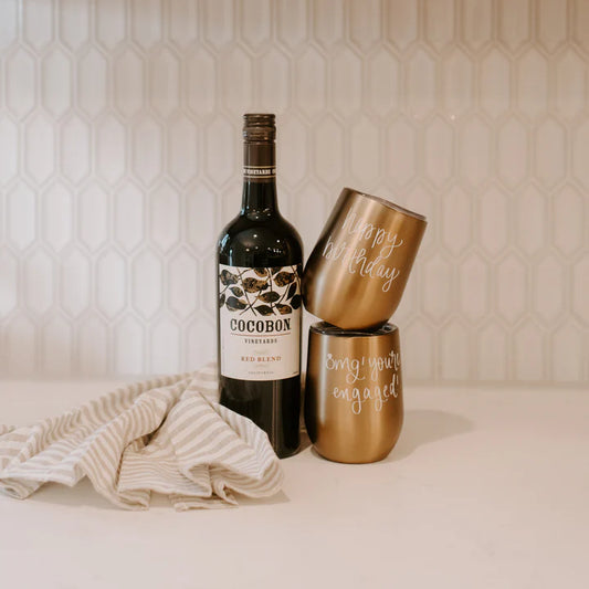 Neutronaut “Future Mrs.” Insulated Wine Tumbler – Gold Edition (12oz)