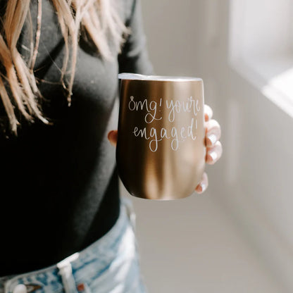 Neutronaut “Future Mrs.” Insulated Wine Tumbler – Gold Edition (12oz)