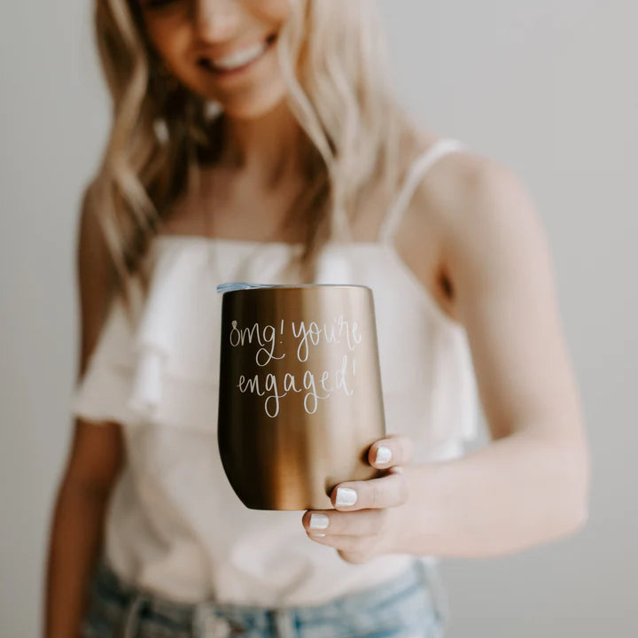 Neutronaut “Future Mrs.” Insulated Wine Tumbler – Gold Edition (12oz)